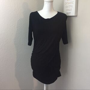 NWT Lola & Sophie Black Draped Tunic